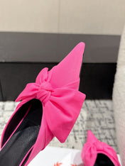 KNIFE LAVALIÈRE 45MM MULE IN BRIGHT PINK NYLON JERSEY
