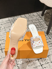 LV CHERRY HIGH HEELS 25S 55 MM IN WHITE CALFSKIN STYLE 13