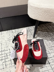 PRADA 25S DEXUN MULE IN RED SUEDE LEATHER
