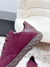 JIMMY CHOO 26S SNEAKERS IN DARK RED SUEDE