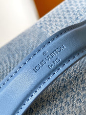 LV 25S RUSH BUMBAG 30 IN BLUE CANVAS DAMIER DENIM
