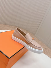 HM 25S SLIP-ON IN SOFT NUDE PINK LAMBSKIN