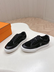 HM 25S SNEAKER LOW SPORTS IN BLACK SUEDE MIX LAMBSKIN