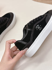 HM 25S SNEAKER LOW SPORTS IN BLACK SUEDE MIX LAMBSKIN