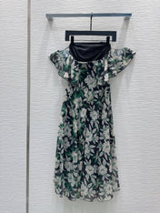 Loewe 2025 Floral Skirt Polyester Fiber