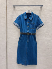 Loewe 2025 Dress Blue Denim Cotton