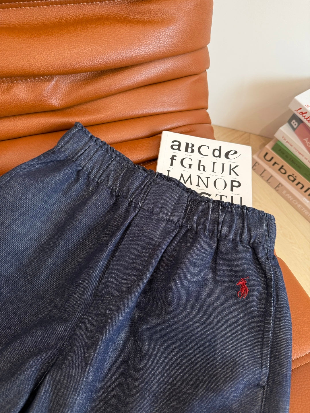 COTTON SHORTS WITH PONY EMBROIDERY NAVY 265773