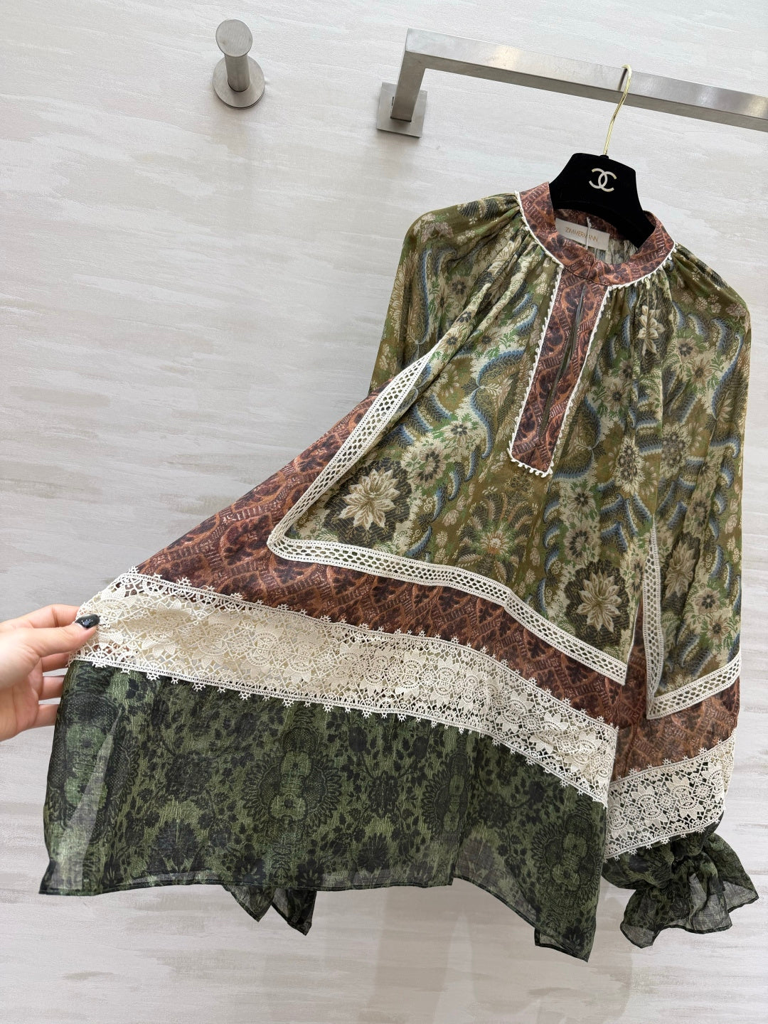 ZIMMERMANN 26S INTO THE EAST PATTERNED BLOUSE 317553
