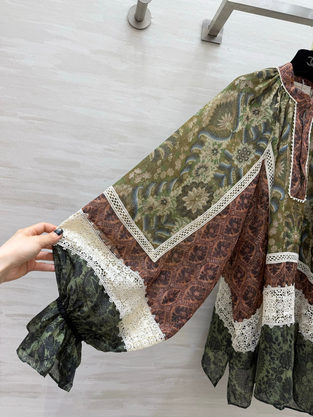 ZIMMERMANN 26S INTO THE EAST PATTERNED BLOUSE 317553