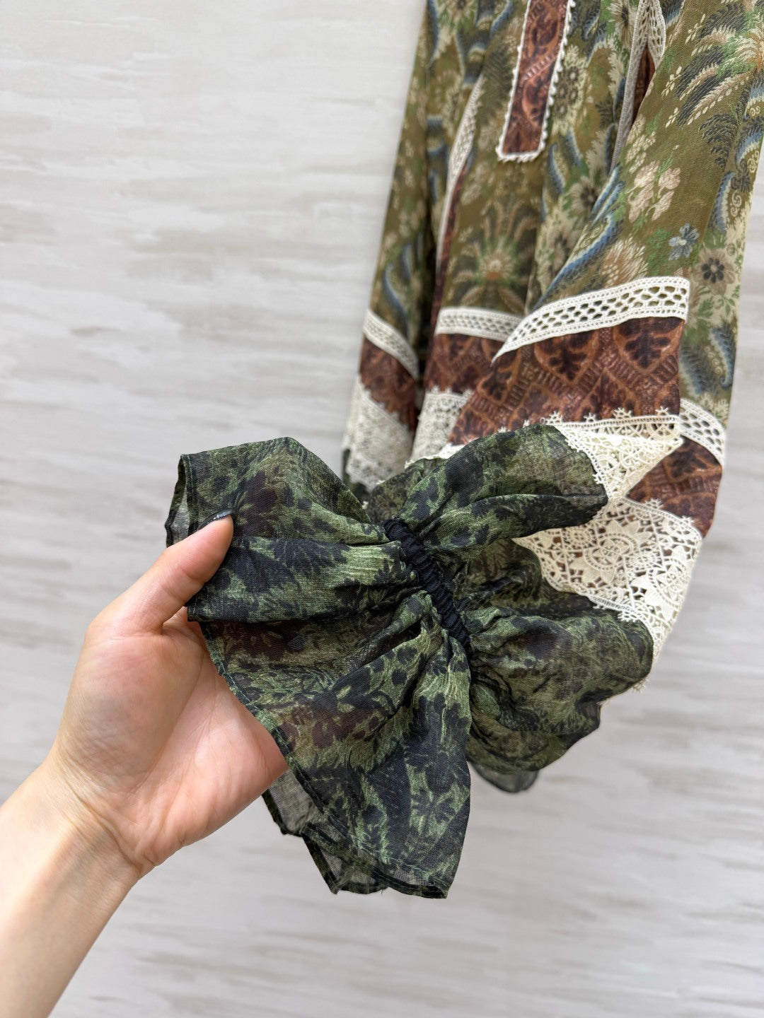 ZIMMERMANN 26S INTO THE EAST PATTERNED BLOUSE 317553