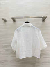 CELINE 26S WHITE SHORT-SLEEVE SHIRT 414