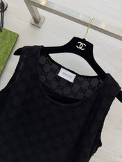 GUCCI 26S SLEEVELESS BLACK DRESS 396