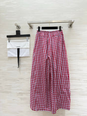 CHANEL 26S PLAID WIDE-LEG PANTS 1445