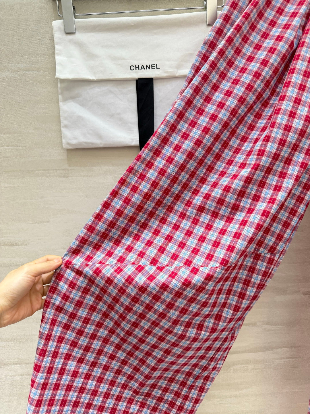 CHANEL 26S PLAID WIDE-LEG PANTS 1445