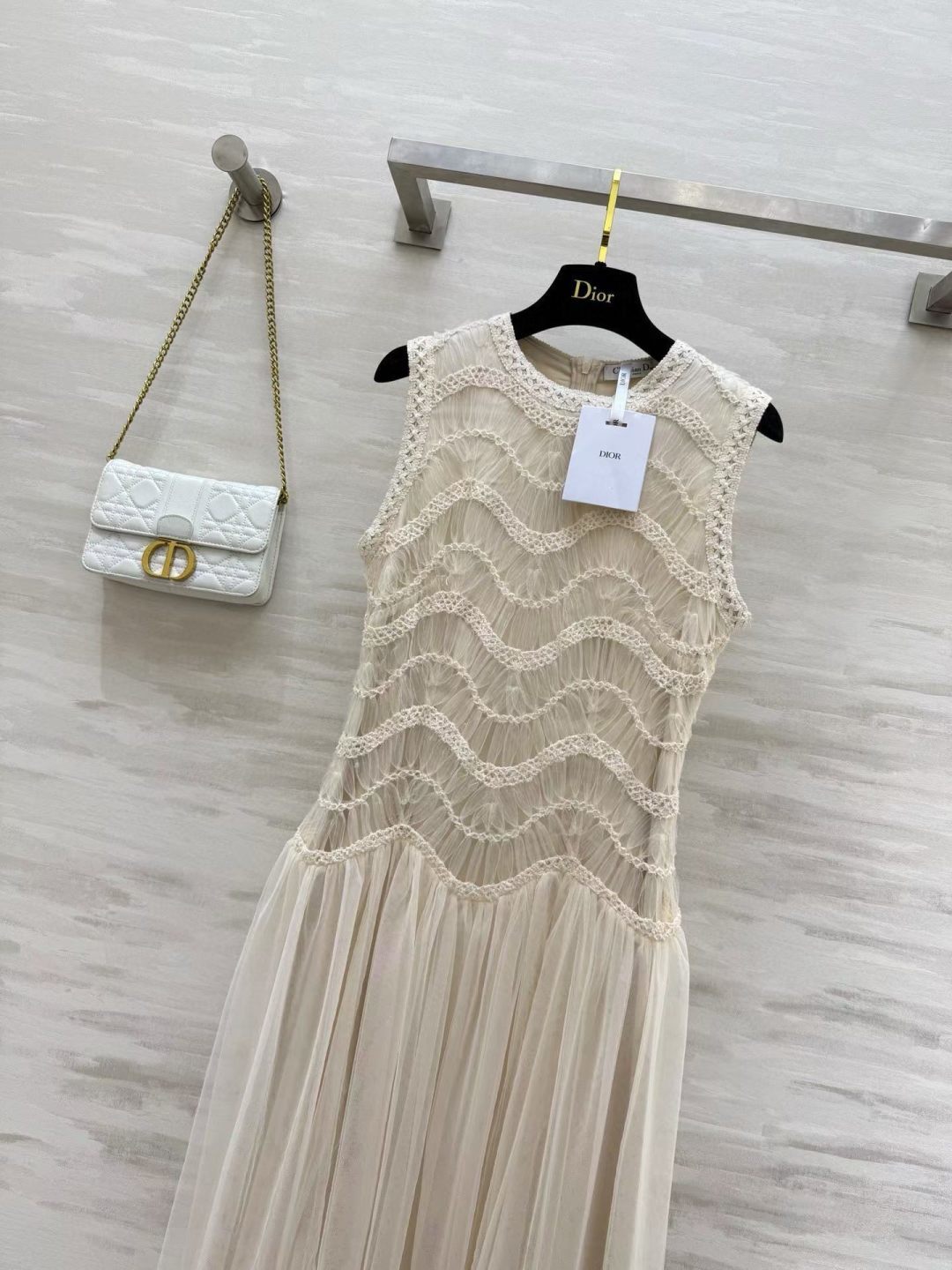 DIOR 26S SLEEVELESS LACE MAXI DRESS 1400