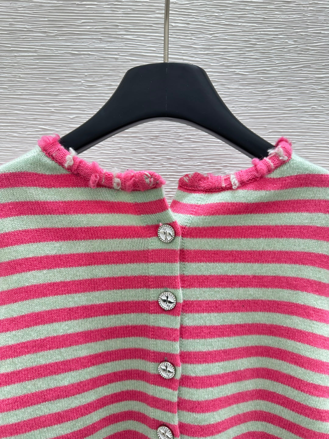 Chanel Cardigan Pink mix Gray Cachemire 232766