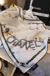 CHANEL 26S SCARF 90 IN SILK 311796