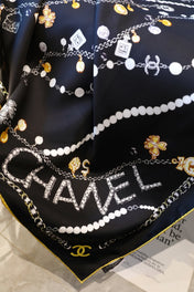 CHANEL 26S SCARF 90 IN SILK 311797