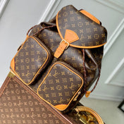 MONTSOURIS CARGO BACKPACK 40 IN BROWN MONOGRAM LAMBSKIN
