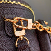 MINI BUMBAG 17 IN DARK BROWN MONOGRAM EMBOSSED LOGO CALFSKIN