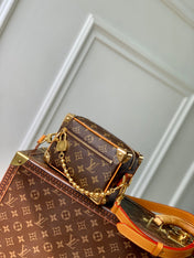 MINI SOFT TRUNK 18 IN BROWN MONOGRAM CANVAS GOLD HARDWARE