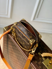 MINI SOFT TRUNK 18 IN BROWN MONOGRAM CANVAS GOLD HARDWARE