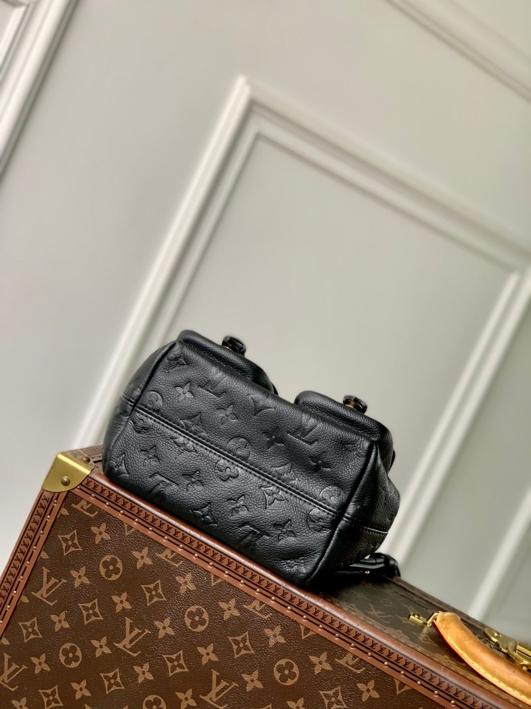 BACKUP BACKPACK 22 IN BLACK MONOGRAM EMPREINTE LEATHER