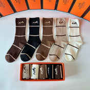 HERMES 26S CREW SOCKS 546763 (1 BOX)