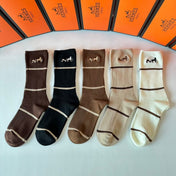 HERMES 26S CREW SOCKS 546763 (1 BOX)