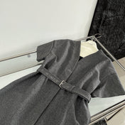 BALLOON DRESS WITH BELT IN RAYON 265972