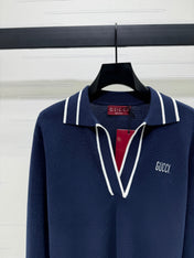 GUCCI V-NECK LONG-SLEEVE KNIT SWEATER 274823
