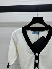 PRADA SHORT-SLEEVE KNIT TOP 269463