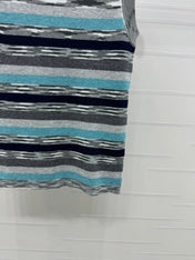 Chanel 25 Sleeveless Striped Top In Blue And Gray
