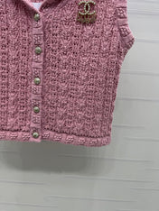 CHANEL 25S CROCHET SLEEVELESS VEST 264180