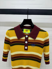 GUCCI 25S SHORT SLEEVE STRIPED POLO SHIRT 264081