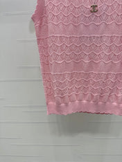 CHANEL 25S HOLLOW KNIT VEST 264158