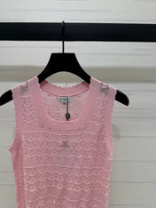 CHANEL 25S HOLLOW KNIT VEST 264158