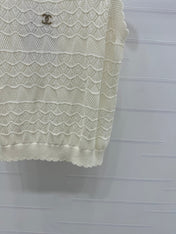 CHANEL 25S HOLLOW KNIT VEST 264154