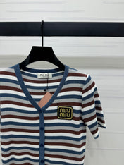 MIUMIU  SHORT-SLEEVE KNIT CARDIGAN 274943