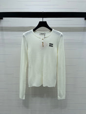 MIUMIU KNITTED LONG SLEEVE TOP STYLE 482