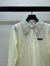 MIUMIU LACE-COLLAR SWEATER STYLE 815