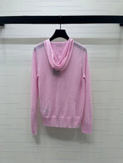 YSL 26S ZIP UP HOODED CARDIGAN 388