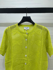 CHANEL 26S OPENWORK KNIT CARDIGAN 1335