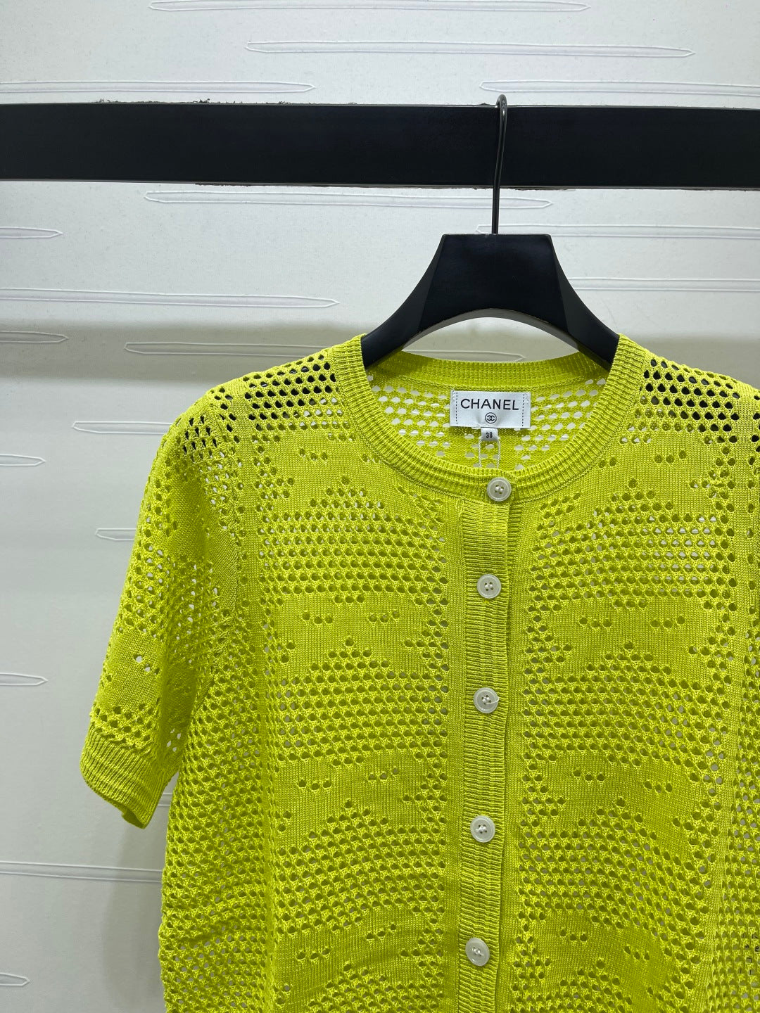 CHANEL 26S OPENWORK KNIT CARDIGAN 1335