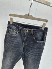 BLACK DENIM JEANS FEATURING THE DIOR OBLIQUE MOTIF ON BACK POCKET
