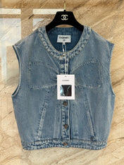 CHANEL 25S SLEEVELESS DENIM VEST 391