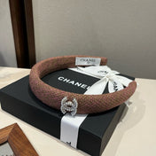 CHANEL 26S HEADBAND IN BROWN TWEED 503056