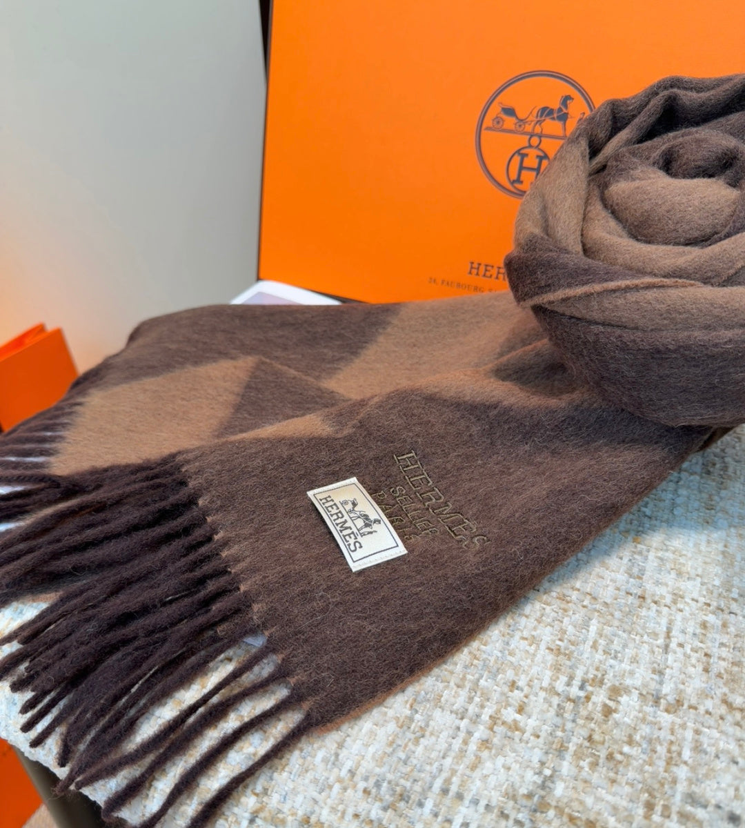 HERMES 25S SCARF 190 IN CASHMERE 987695
