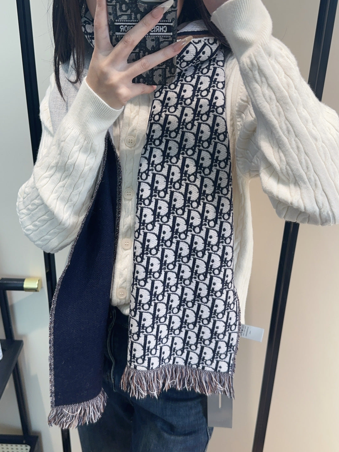 DIOR 26S SCARF 180 IN WOOL 513328