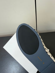 THE ROW 26S BALLET FLATS IN WHITE & BLACK MICRO POLKA DOT CALF HAIR CALFSKIN